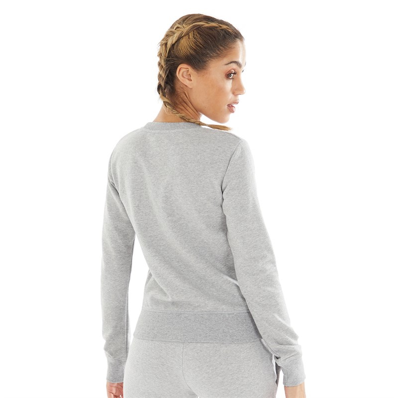 New Balance Womens Essentials Crew Sweatshirt Athletic Grey