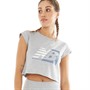 New Balance Womens Sport Core Dual Colored Graphic T-Shirt Athletic Grey