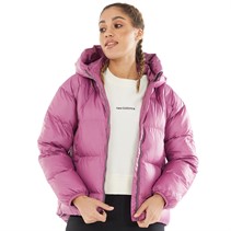 New Balance Womens Althletics Short Puffer Jacket Raisin