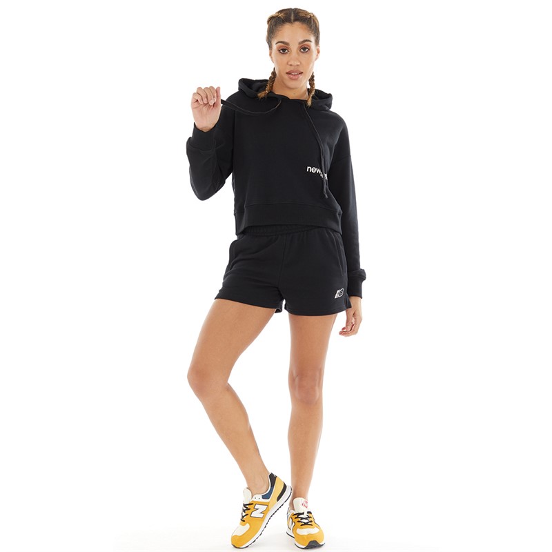 New Balance Womens Essentials Hoodie Black