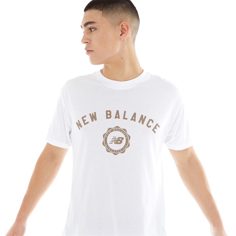 New Balance Mens Seasonal Graphic T-Shirt White