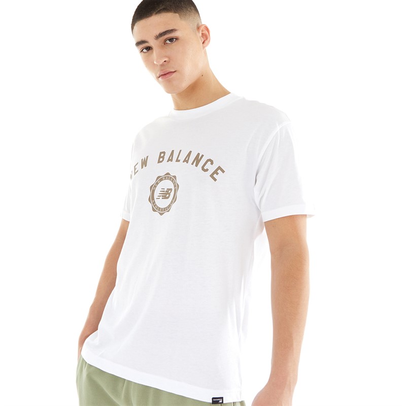 Buy New Balance Mens Seasonal Graphic T-Shirt White