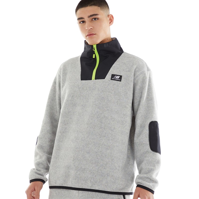 New balance quarter zip grey sale