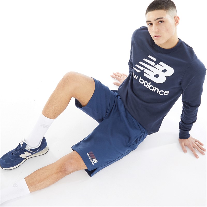 Mens navy hot sale jersey shorts