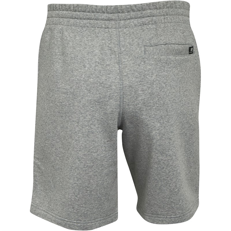 New Balance Short en Jersey Essential Brushed Back Homme Gris