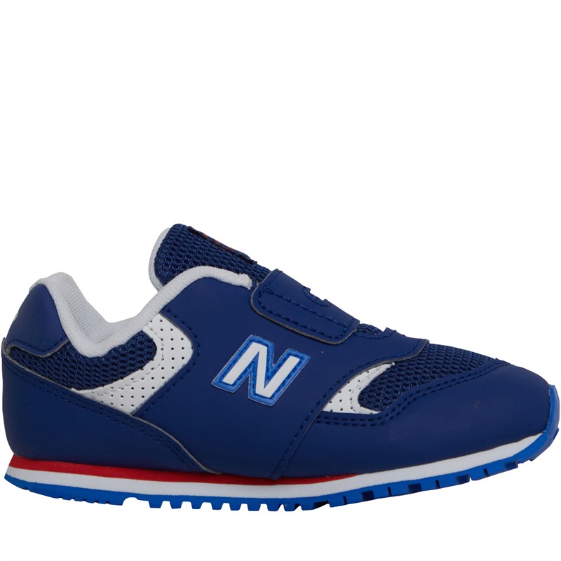 New Balance Infant 393 Hook & Loop Trainers Blue/White