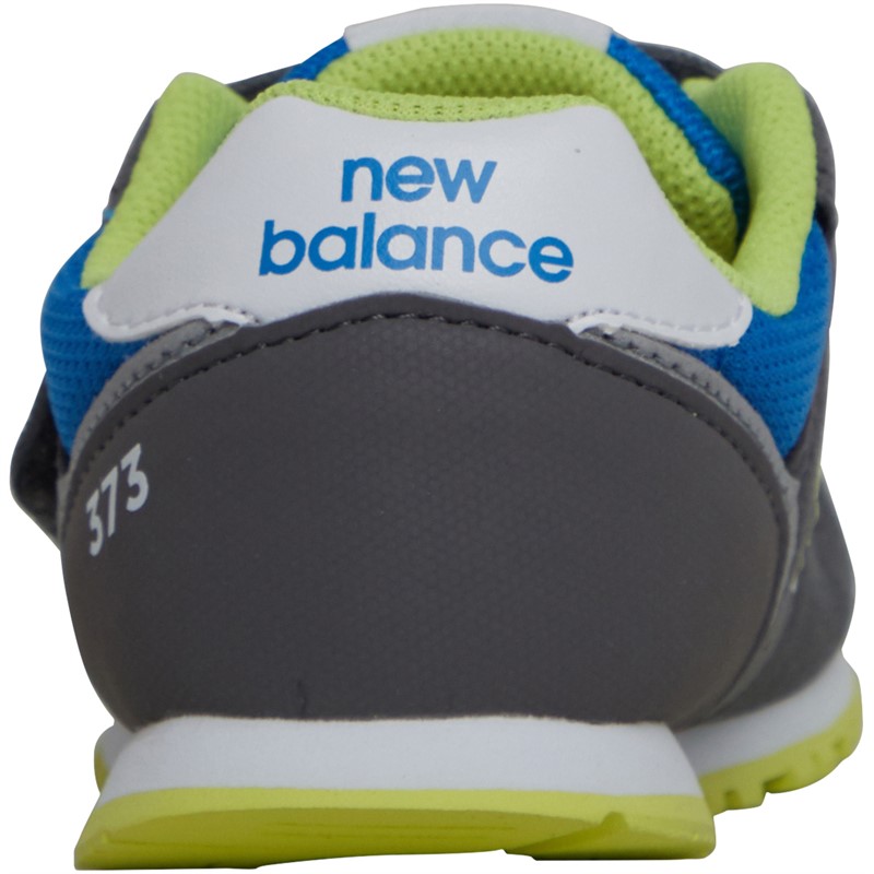 New Balance Infant 373 Hook & Loop Trainers Grey/Blue/Green