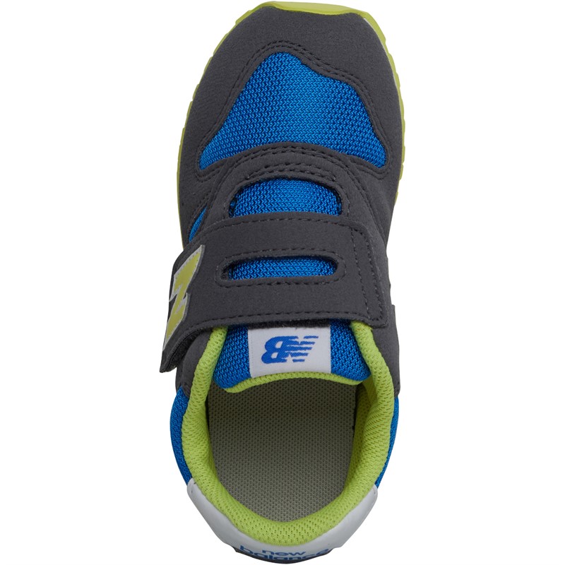 New Balance Infant 373 Hook & Loop Trainers Grey/Blue/Green