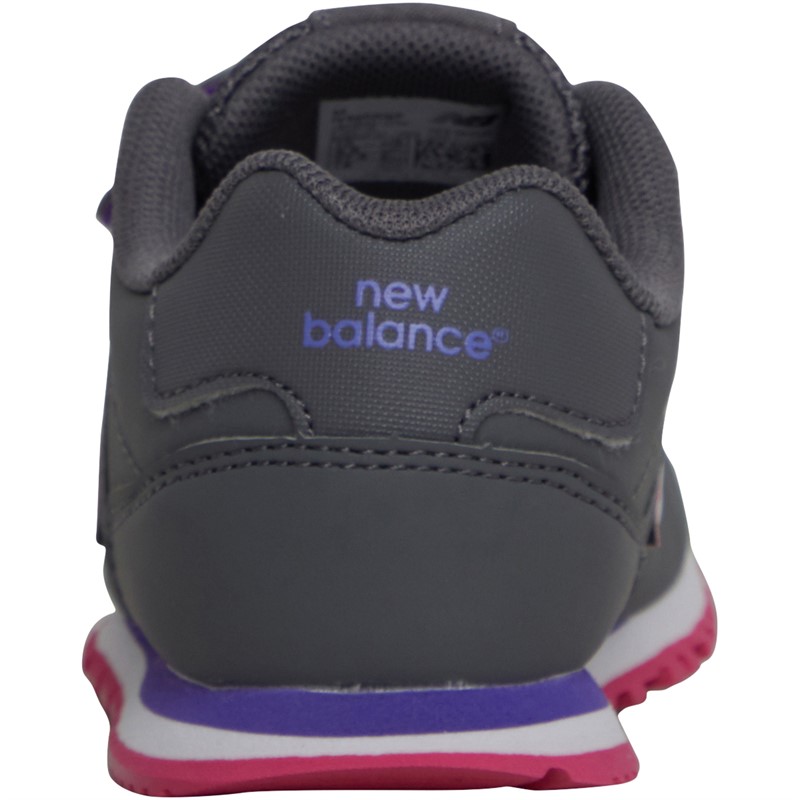 New Balance Infant 500 Velcro Trainers Grey/Pink