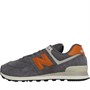 New Balance Mens 574 Trainers Grey/Orange
