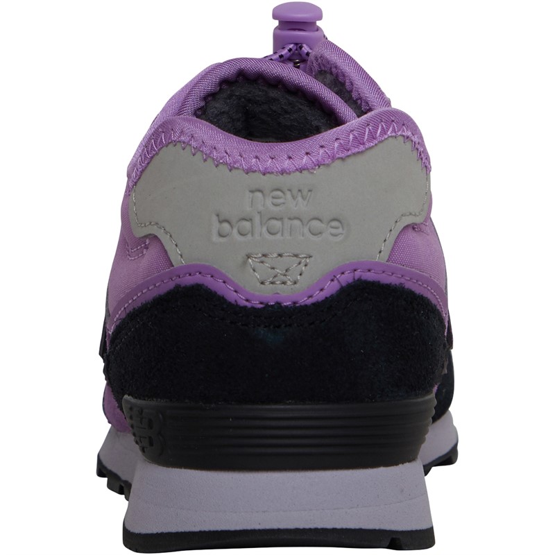 New Balance Kids 574 Mid Cut Boot Trainers Black/Purple