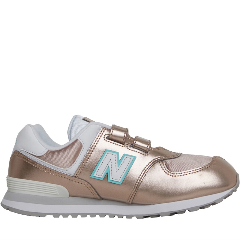 Buy New Balance Kids 574 Hook Loop Trainers Rose Gold White