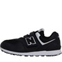 New Balance Kids 574 Hook & Loop Trainers Black/White