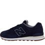 New Balance Mens 574 Pigsuede Pack Trainers Navy Blue/Gum