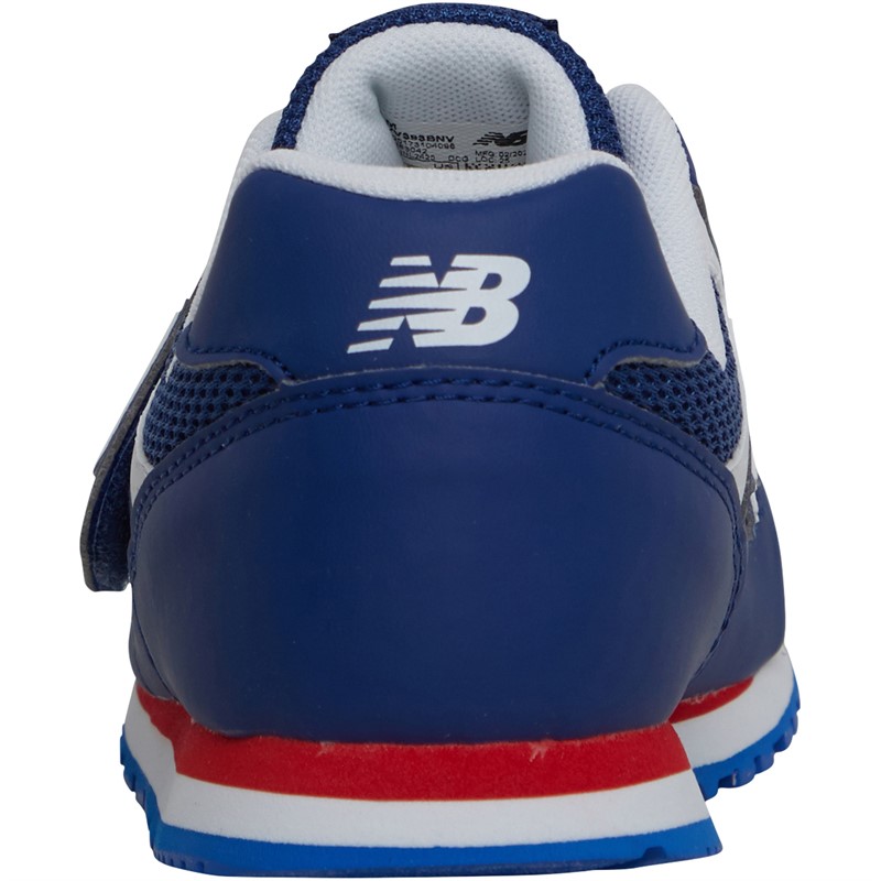 New Balance Kids 393 Hook & Loop Trainers Navy/White