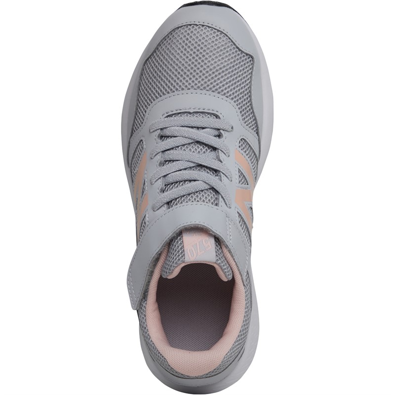 New Balance Kids 570 V2 Neutral Running Shoes Grey/Pink