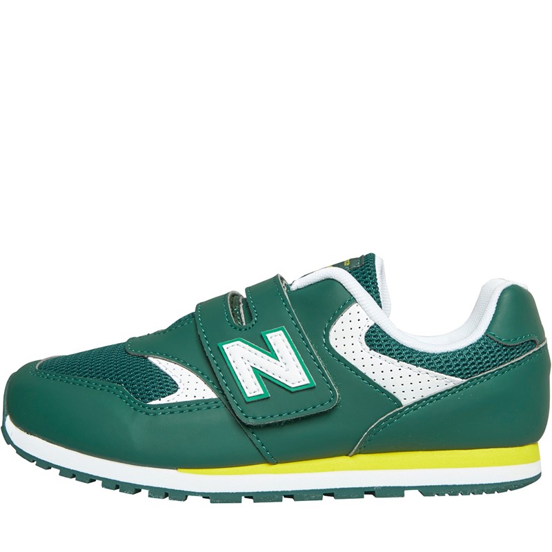 Buy New Balance Kids 393 Hook Loop Trainers Green White