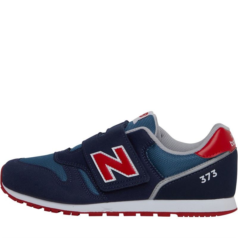 Buy New Balance Kids 373 Hook Loop Trainers Navy Blue Red