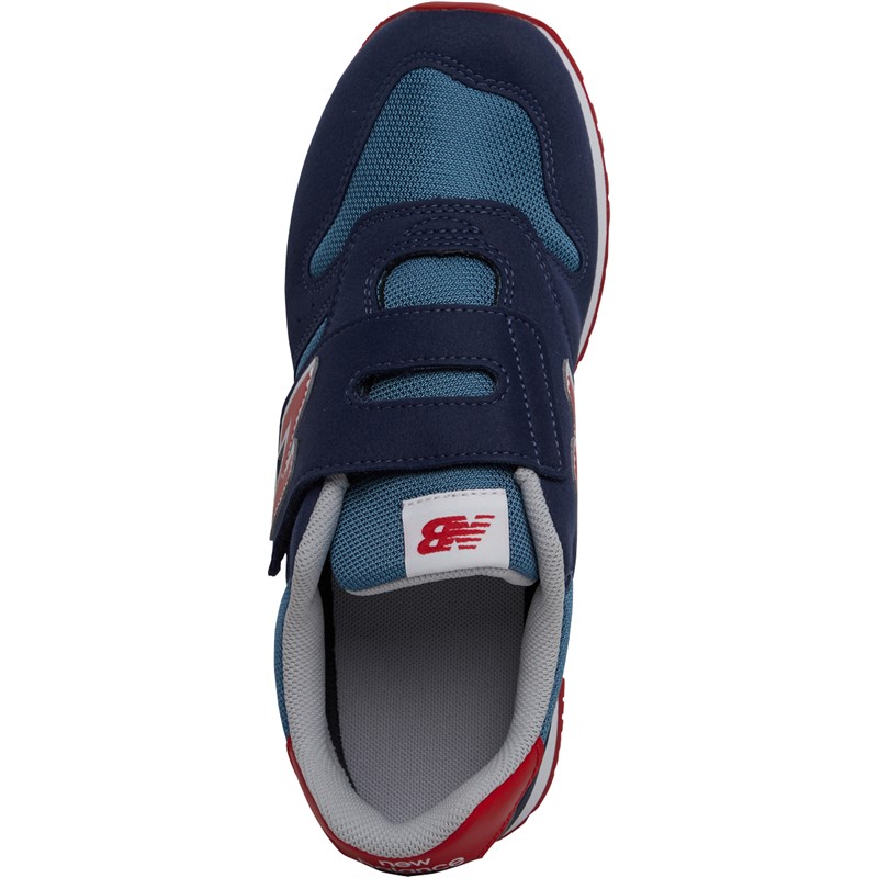 Buy New Balance Kids 373 Hook Loop Trainers Navy Blue Red