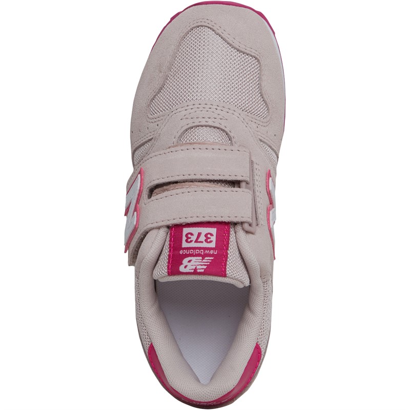 New Balance Kids 373 Hook & Loop Trainers Pink/Hot Pink