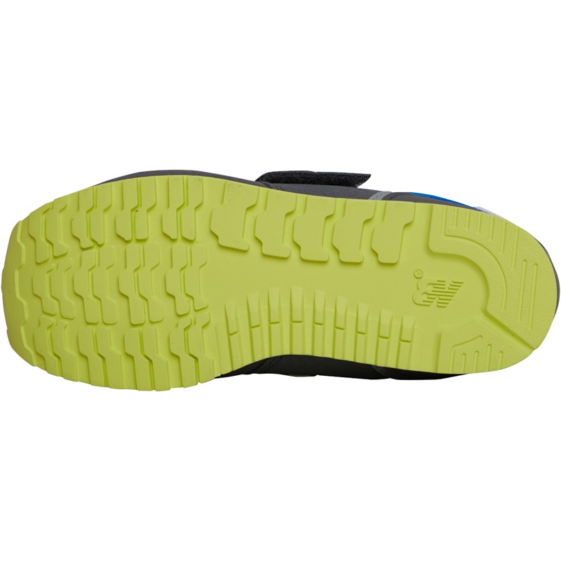 New Balance Kids 373 Hook & Loop Trainers Grey/Blue/Yellow