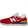New Balance Mens 574 Trainers Vibrant Scarlet