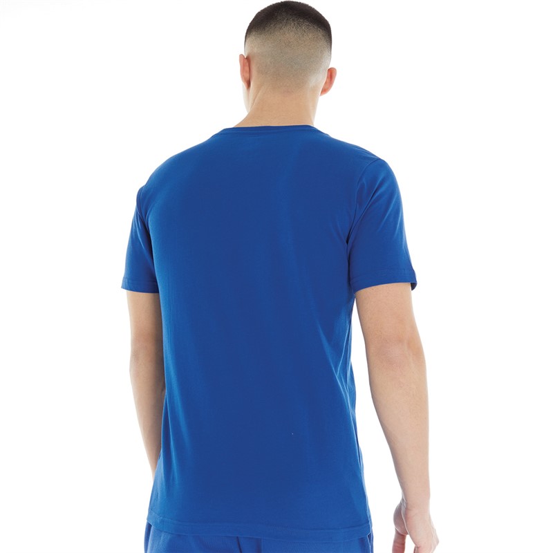 New Balance Mens Essential Stacked Logo T-Shirt Royal Blue