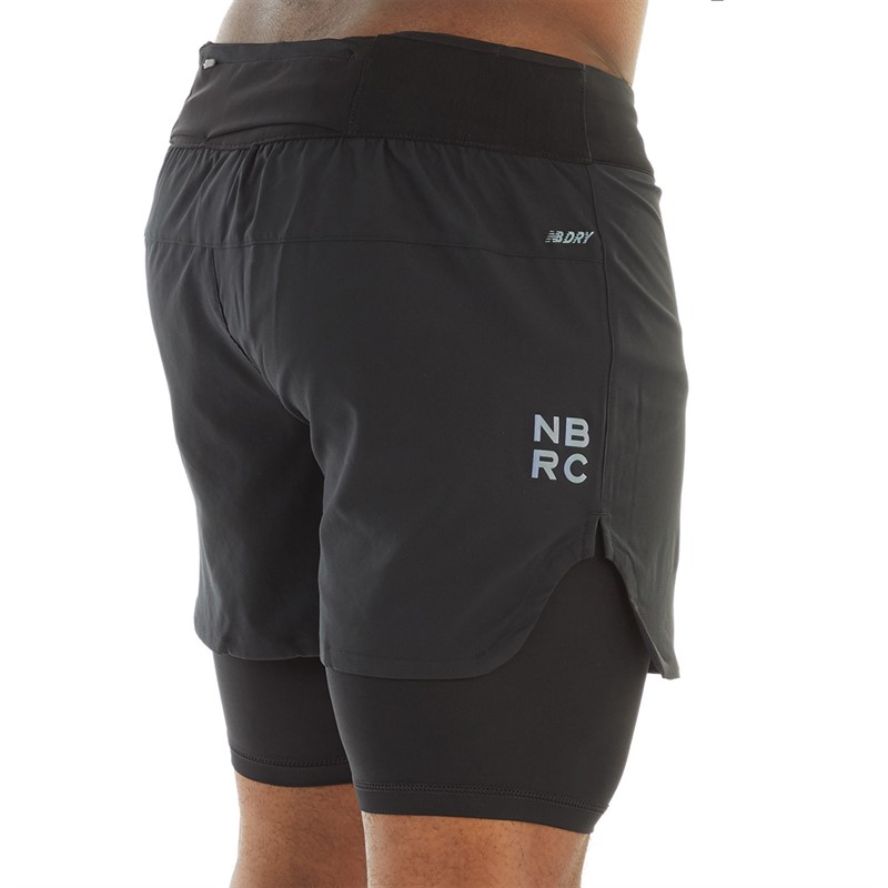 Buy New Balance Mens Q Speed Fuel 2in1 5inch Running Shorts Black