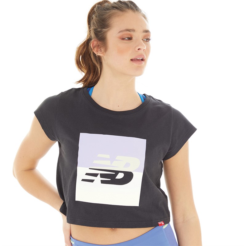 Buy New Balance Womens Sport Box T-Shirt Black