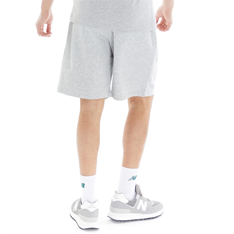 New Balance Mens Essentials Celebrate Jersey Shorts Athletic Grey