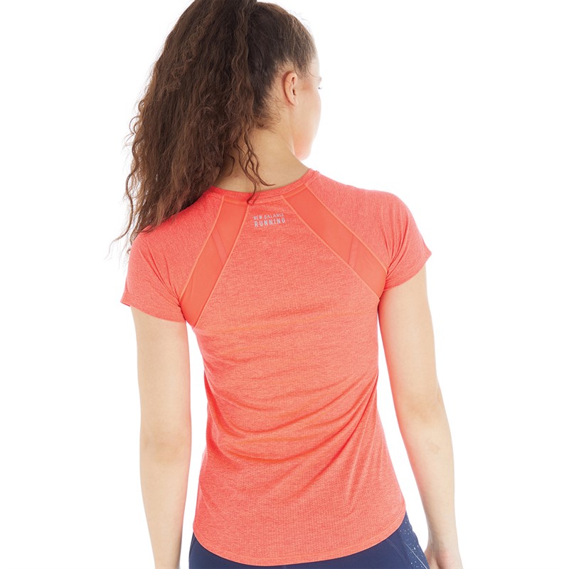 New Balance Womens Impact Running T-Shirt Orange