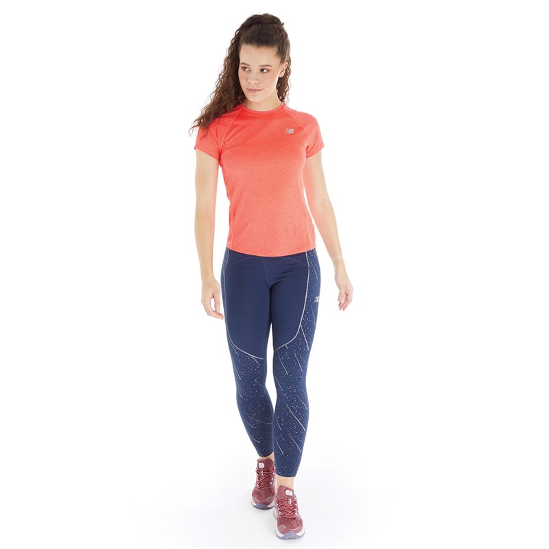 New Balance Womens Impact Running T-Shirt Orange