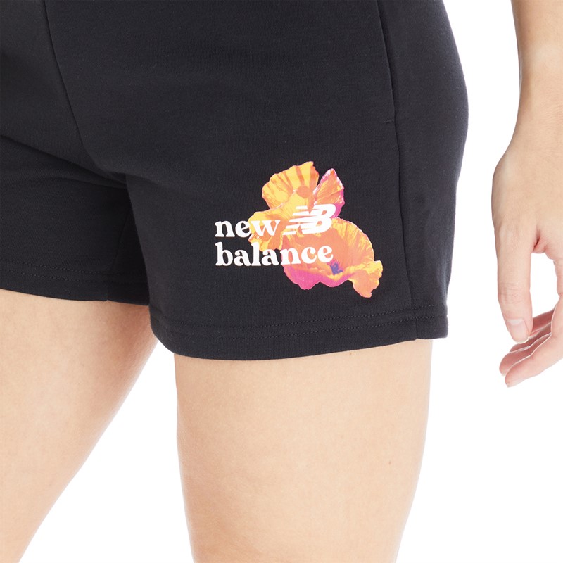 New Balance Womens Essentials Super Bloom Shorts Black