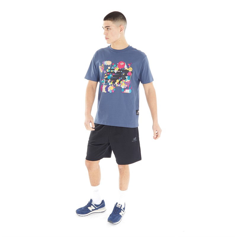 New Balance Mens Essentials Celebrate Jersey Shorts Black