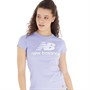 New Balance Womens Essential Stacked Logo T-Shirt Violet