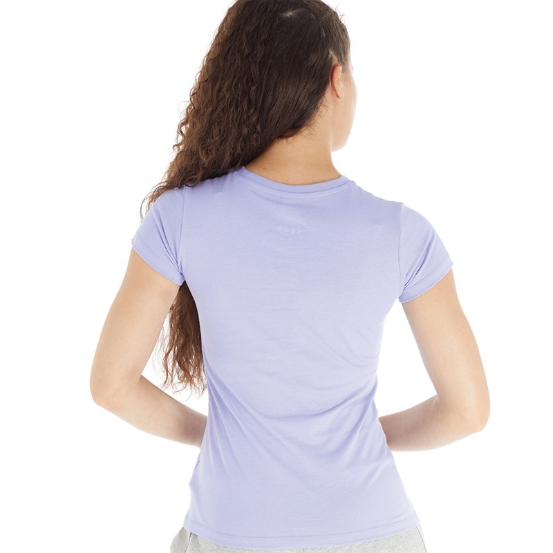 Buy New Balance Womens Essential Stacked Logo T-Shirt Violet