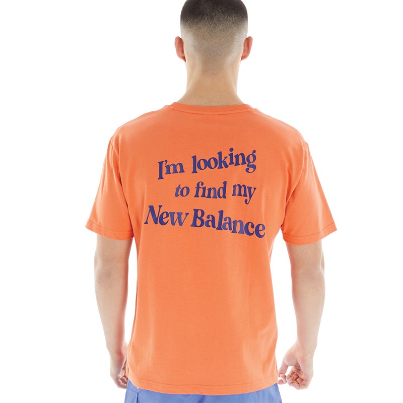 New Balance Mens Athletics Day Tripper Graphic T-Shirt Red Clay