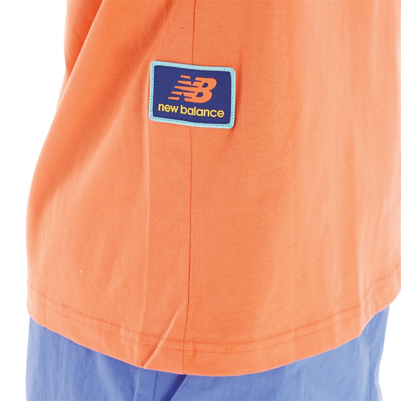 New Balance Mens Athletics Day Tripper Graphic T-Shirt Red Clay