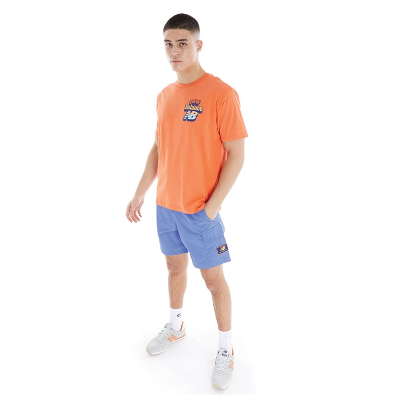 New Balance Mens Athletics Day Tripper Graphic T-Shirt Red Clay