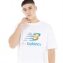 New Balance Mens Athletics Amplified Logo T-Shirt White