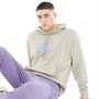 New Balance Mens Essentials Puff Print Hoodie Aluminum