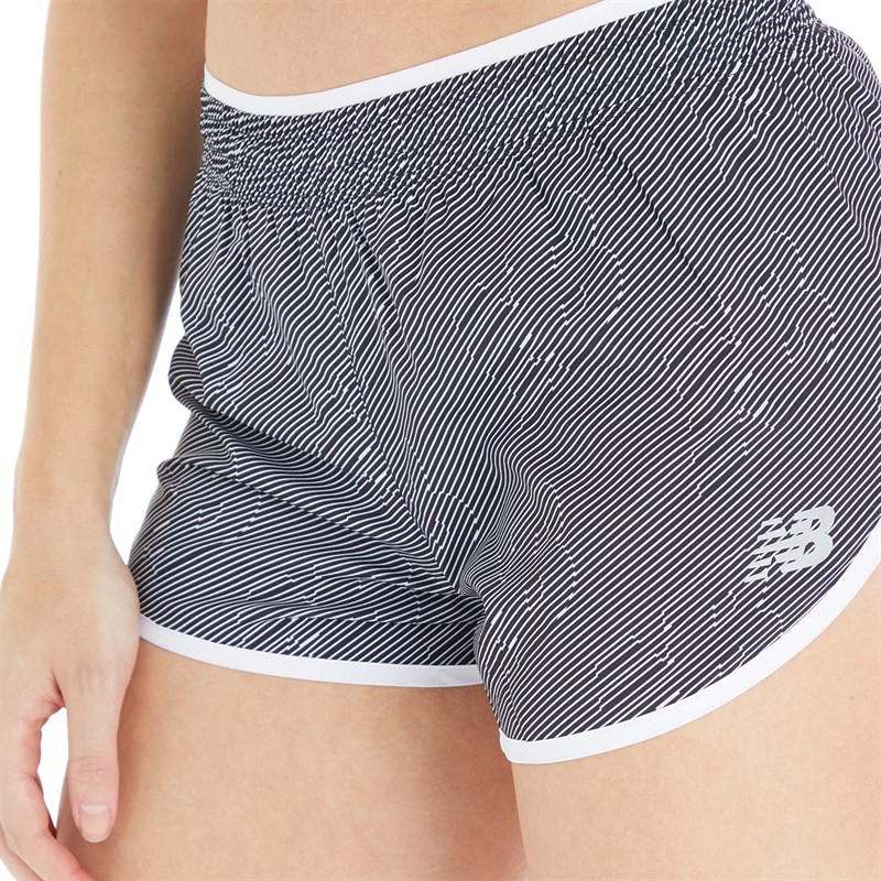 New Balance Womens Printed Accelerate 2.5inch Running Shorts Grey