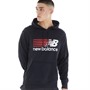 New Balance Mens Classic Logo Hoodie Black