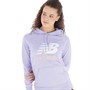 New Balance Womens Essentials Pullover Logo Hoodie Purple