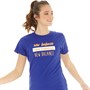 New Balance Womens Sport Script Repeat T-Shirt Blue