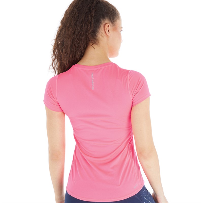 New Balance Womens Accelerate Running T-Shirt Pink