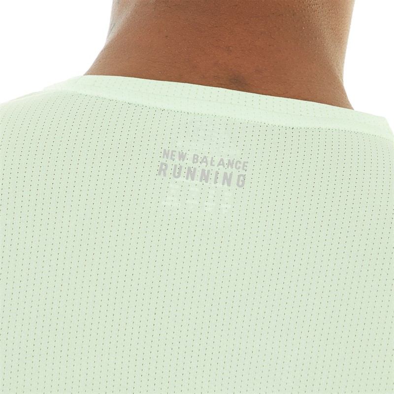 New Balance Mens Impact Running T-Shirt Mint Green