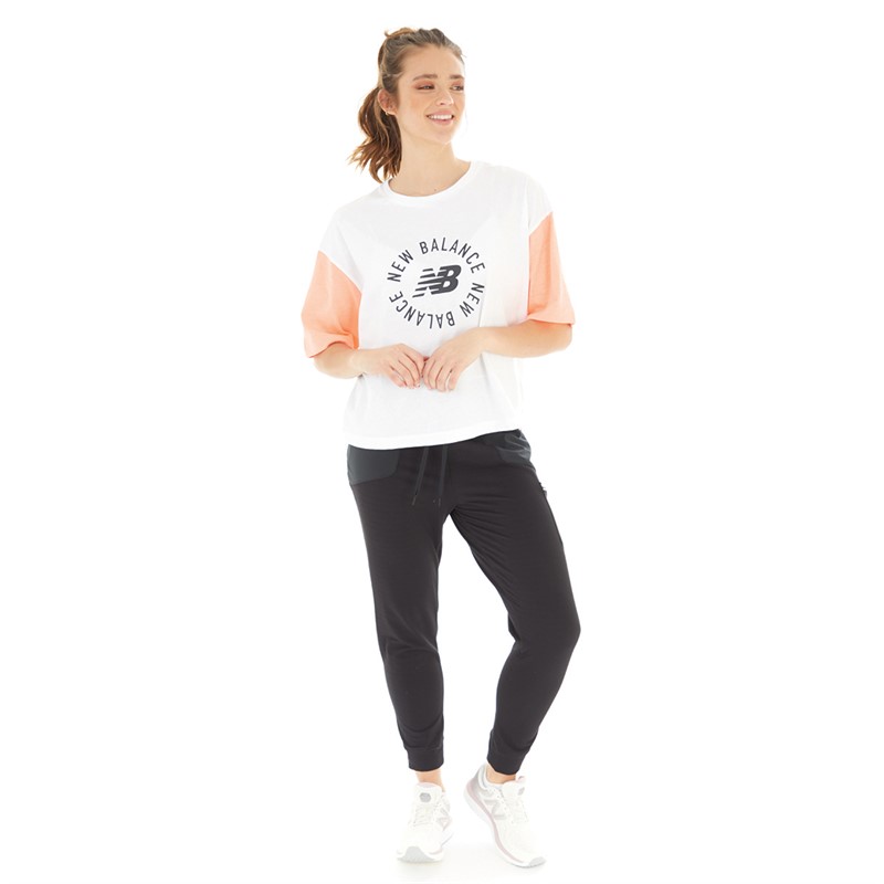 New Balance Womens Sport Seasonal Graphic T-Shirt White