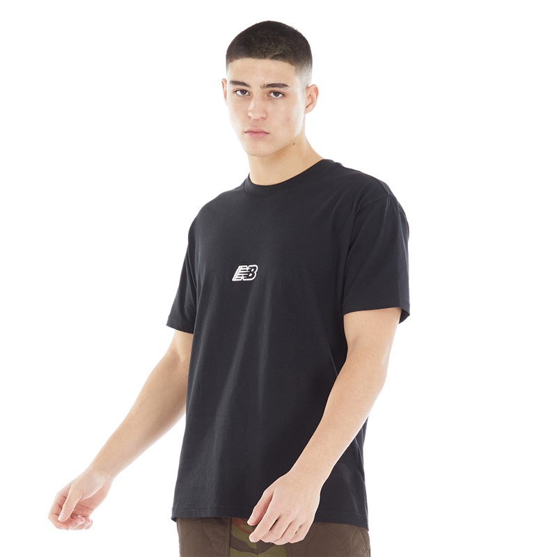 New Balance Mens Essentials Graphic T-Shirt Black
