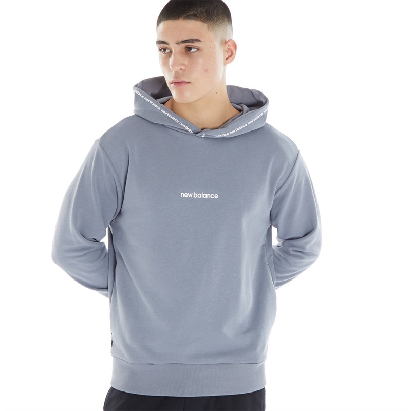 New Balance Mens Essentials Fleece Hoodie Gunmetal